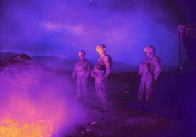 soldiers at a burn pit - Edited